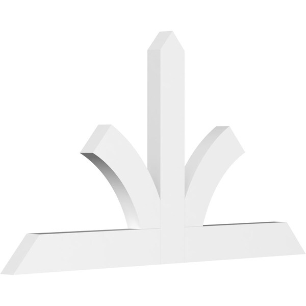 Ekena Millwork Richland Architectural Grade PVC Gable Bracket, 48"W x 26"H x 2"D x 4"F, 13/12 Pitch GBP048X26X0204RIC00 - main